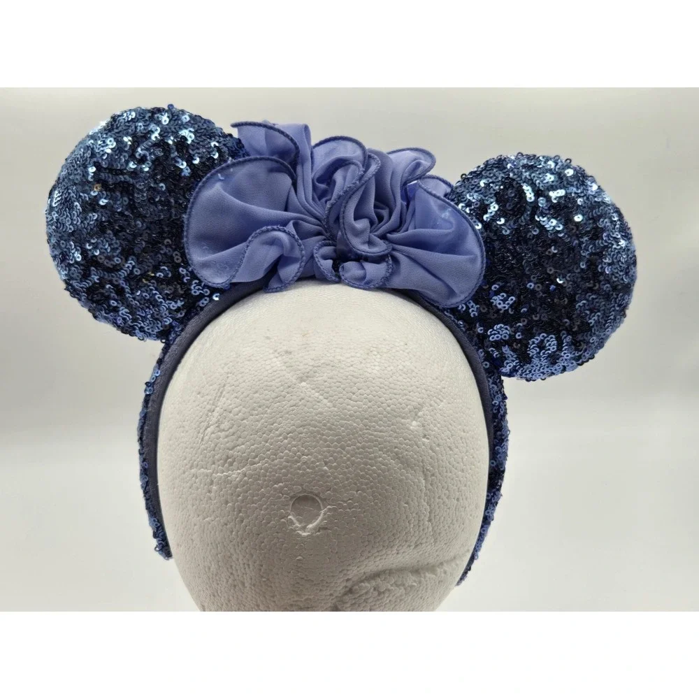 Disney Parks Minnie Mouse Ears Purple Hydrangea‎ Blue Iris Flower Headband